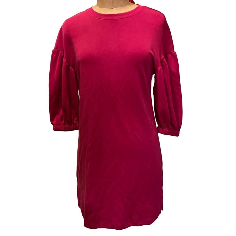 Anthem The Label Fuchsia Balloon Sleeve Mini Dress NWT Size S
